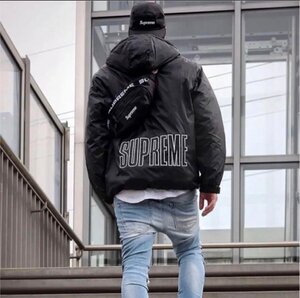 ★ 18SS Supreme シュプリーム Waist Bag ウエストバッグ ショルダーバッグ ボディーバッグ バッグ box logo ボックスロゴ (ブラック黒)GSC