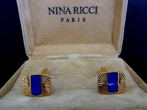 ◎№4596◎■新品■ニナリッチ【NINA RICCI】【ゴールド】■カフス♪