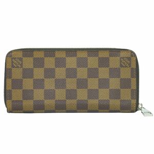 本物 ルイヴィトン LOUIS VUITTON LV ジッピーウォレット ヴェルティカル ダミエ エベヌ ラウンドファスナー 長財布 ブラウン N61207