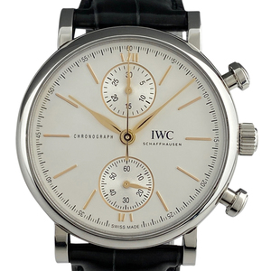 インターナショナルウォッチカンパニー IWC ポートフィノ クロノグラフ IW391406 腕時計 SS レザー 自動巻き シルバー メンズ 【中古】