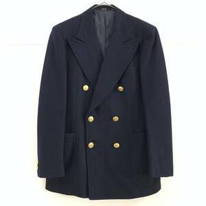 ☆DAKS ENGLAND ダックス ダブルブレスト ブレザー 紺ブレ テーラードJKT 金ボタン サイズ170-93-80-A5 古着【送料一律/同梱可能】C