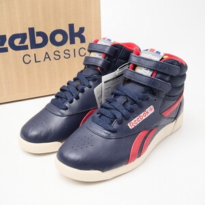 MH2337△《未使用》Reebok リーボック*クラシック*M41123*フリースタイル ハイ ヴィンテージ*スニーカー シューズ 靴*ネイビー系*24cm相当