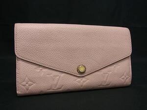 1円 LOUIS VUITTON ルイヴィトン M64082 モノグラムアンプラント ポルトフォイユ サラ 二つ折り 長財布 ウォレット ピンク系 FF8926