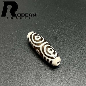 逸品 EU製 定価5万円★ROBEAN・チベット老玉髄・天珠★パワーストーン アクセサリー 天然石 瑪瑙 金運 お守り 約39.2*12.6mm 1004T016