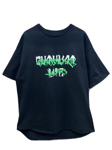 CVTVLIST◆逆十字プリント/バックプリント/フロントロゴ/Tシャツ/コットン/ブラック/グリーン/日本製