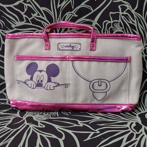 ミッキーマウス ポーチ Mickey ROOTOTE ルーキャリッジ お化粧バッグ トラベルバック 可愛いミッキーマウス ミニバッグ 新品 