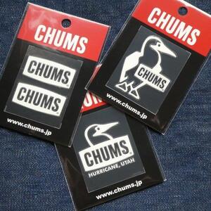 3枚セット CHUMS Emboss Sticker CH62-1125 CH62‐1126 CH62-1127 White 新品