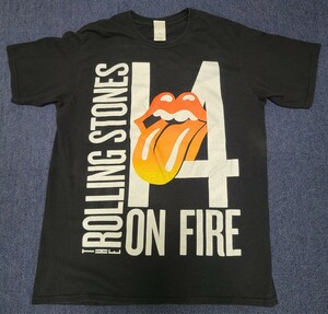 ★送料無料★ローリングストーンズ Tシャツ Mサイズ 古着 14 on fire バンド the rolling stones ⑥