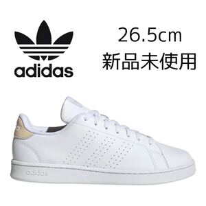 26.5cm 新品 adidas ADVANCOURT M アディダス アドバンコート メンズ アドバンテージ Advantage スニーカー シューズ 白 ホワイト 定番