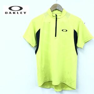 1S1357-J◆OAKLEY オークリー ハーフジップ半袖トップス◆イエロー×ブラック サイズM メンズ 紳士 スポーツウェア スポーティー トップス