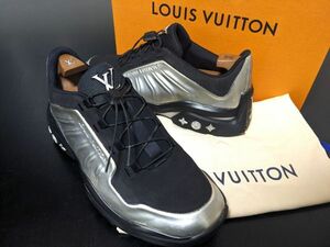 ヴィトン 9.5 LOUIS VUITTON ♯FD0251 ミレニアムライン コンビレザースニーカー 箱付 9452