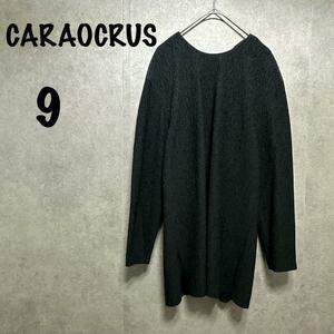 【CARAOCRUS】ワッシャー加工チュニックブラウス（9）ブラック＊黒＊