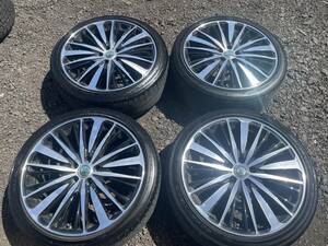 1円売切出品！インプレッサ等ロクサーニタルカス,5穴,18インチ,7.5ｊ,オフセット48,PCD100,225/40R18,ラジアルタイヤ2018年製,4本セット