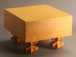 【琴》送料無料 将棋道具 本榧 無垢将棋盤 盤厚13.3cm 重量8.7kg 蓋付 DI551