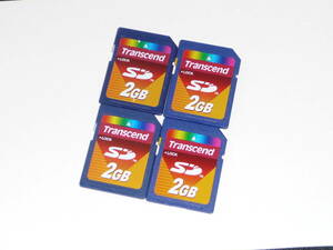 動作保証！送料無料！Transcend SDカード 2GB 4枚セット　