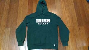 00’s！　Russell　ラッセル　前Vスウェット　プルオーバー　パーカー　サイズM！　ナンバーリング！　IRISH SOCCER