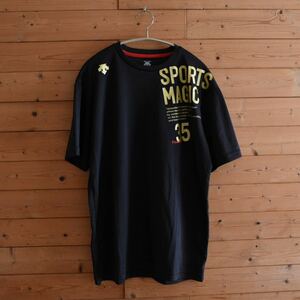 DESCENTE デサント SPORTS MAGIC スポーツマジック 半袖 T シャツ サイズ 0 黒 金