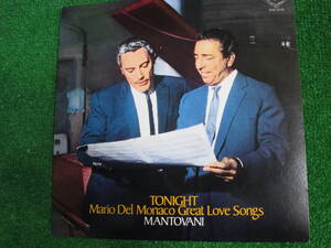 【送料無料】中古レコード ★MARIO DEL MONACO TONIGHT ☆マリオ・デル・モナコ/グレート・ラヴ・ソング　トゥナイト　KK15C-8103