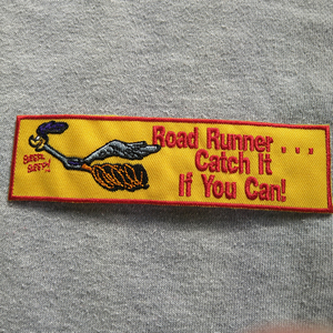 ロードランナー Road Runner 刺繍 ワッペン 【YE Catch It If You Can!】RR-WP-03