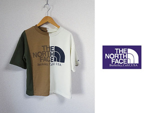 送料無料匿名発送★美品★THE NORTH FACE PURPLE LABEL★ザノースフェイスパープルレーベル★アシンメトリーロゴティー☆スウェットTシャツ