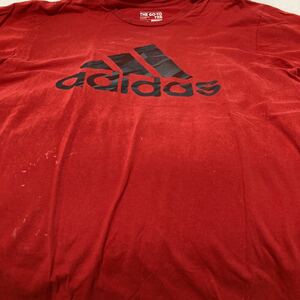 ◎ adidas 半袖Tシャツ　XLサイズ アディダスTシャツ レッド