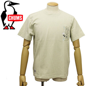 CHUMS (チャムス) CH01-2348 Go Outdoor Pocket T-Shirt ゴーアウトドアポケットTシャツ CMS151 G057Greige S