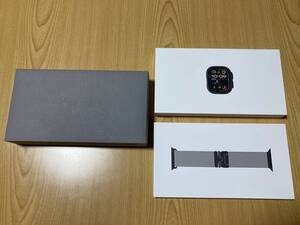 Apple Watch Ultra 2 49mm ブラックチタニウムミラネーゼループ Apple Care+ 加入 保証期間2026/10/10 バッテリー容量100% 中古美品