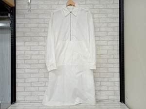 ☆ MM6 Maison Margiela メゾンマルジェラ ハーフジップ アノラック ロング シャツワンピース ホワイト レディース M