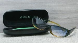 良品 グッチ サングラス 120 GG2456/S G9H 55□16 グリーン カーキ GUCCI