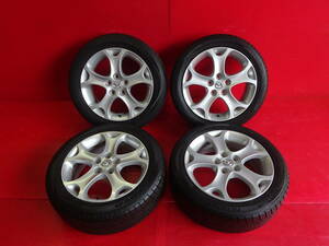 マツダ プレマシー純正17インチホイール 4本 6.5J +52.5 5H 114.3 TOYO TRANPATH mpZ 205/55R17 アクセラ アテンザ ビアンテ MPV MAZDA