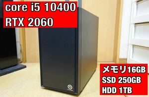 core i5 10400/RTX2060 /SSD256GB/HDD1TB ゲーミングPC