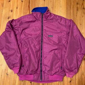 90s Patagonia USA製 シェルド シンチラ ジャケット パタゴニア 裏フリース ナイロン kids 三角タグ 80s 