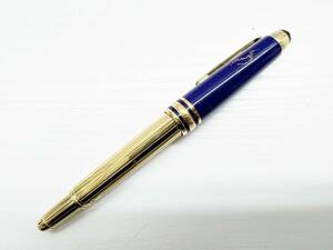 良好品　MONTBLANC　モンブラン　マイスターシュテック　ソリテール　ラムセス2世　シルバー925　万年筆　ペン先750　ブルー　ゴールド