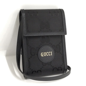 【中古】GUCCI オフ ザ グリッド ミニバッグ ショルダーバッグ キャンバス ブラック 625599