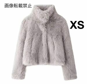 vintage ヴィンテージ レトロ ファーコート アウター XSサイズ レディース★ZARA 好きな方に★2024 A/W 秋冬新作 新品未使用★