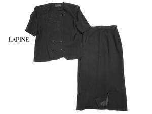 ラピーヌ LAPINE 大きいサイズ ジャケット：13　スカート：17 ブラックフォーマル セットアップ スーツ