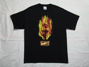 ☆美品・未着用☆ 00s ビンテージ TERMINATOR 2 ターミネーター2 T2 Tシャツ sizeL 黒 ☆USA古着 映画 StudioCanal オフィシャル 90s OLD