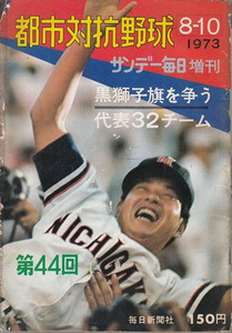 サンデー毎日臨時増刊 第44回都市対抗野球 山口高志 1973年