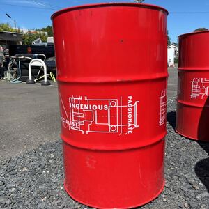 モチュール MOTUL 空ドラム缶 200L 中古 オブジェ　テーブル　ガレージ　インテリア