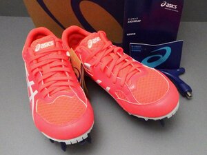 #【タグ付】asics アシックス EFFORT 13 エフォート 1093A167 702 25.5cm Diva Pink/White ハンドル付 兼用 陸上スパイク（札）