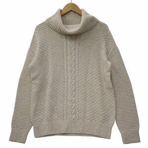 アンタイトル UNTITLED オフタートル 長袖 プルオーバー ニット セーター 2(M) BEIGE(ベージュ) 春秋 レディース