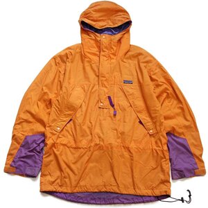 ★90s patagoniaパタゴニア Nitro Anorak Jacket ニトロ ナイロン アノラックパーカー マンゴー×薄紫 L★オールド ジャケット アウトドア