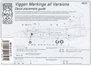 ムースリパブリックデカール 48-012 1/48 サーブ ビゲン データステンシル