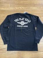 THE FLAT HEAD FN-THCL-202 FLYING WHEEL L/S TEE BLK 44