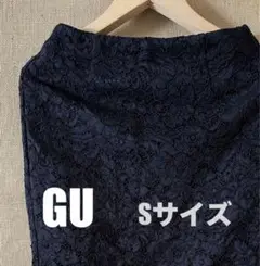 GU 総レース　タイトスカート　濃紺　サイズS