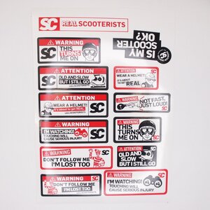 Sticker set -SCOOTER CENTER - DIN A5 スクーターセンター ステッカー シール デカール VESPA ベスパ Lambretta ランブレッタ