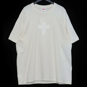 未使用 SUPREME 20AW CROSS BOX TEE XLサイズ ナチュラル シュプリーム クロスボックスTシャツ 半袖カットソー オフホワイト