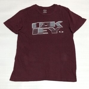 OAKLEY 半袖TシャツLサイズ 洗濯済スポーツREGULAR FITフアッションTEEスタイリッシュ アウトドア ウェアCOTTONティー ブランド オークリー