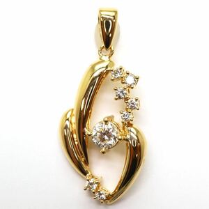 美品!!＊TASAKI(田崎真珠)K18天然ダイヤモンドペンダントトップ＊u 約2.4g 0.30ct diamond jewelry necklace pendant ED9/EE8