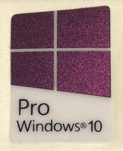 ■新品・未使用 ■10枚セット 【windows10 pro】エンブレムシール　【16*23㎜】送料無料・追跡サービス付き☆P166